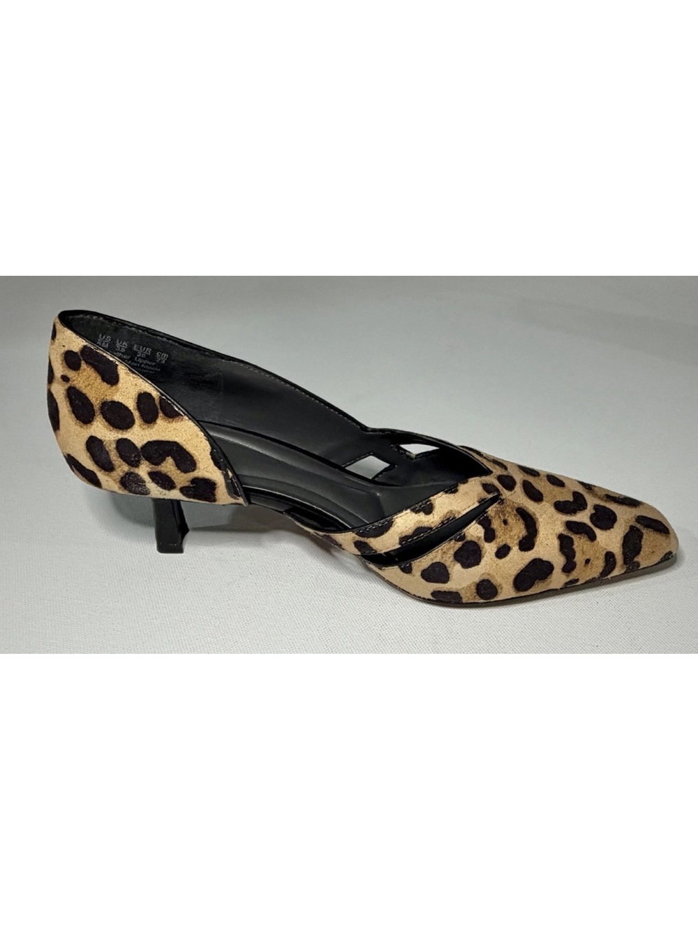 SARTO Animal Print Faux Suede Square Toe Slip-On Pumps, Women’s US 6 M - Picture 6 of 11